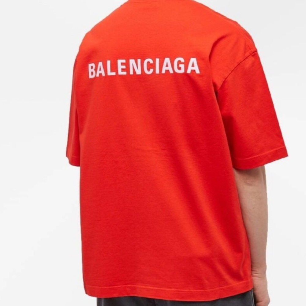 Balenciaga Red Logo T-Shirt XS